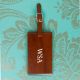 Brown Luggage Tag With Initials