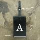 Black Luggage Tag With Personalised Initial