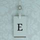 White Luggage Tag With Personalised Initial