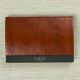 Engraved Initials Brown Card Holder