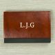 Personalised Initials Brown Card Holder