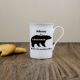 Personalised Grizzly Bear Bone China Mug