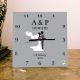 Personalised Wedding Day Square Glass Clock