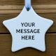 Your Personalised Message Star Ornament