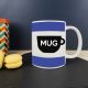 Blue Striped Personalised Name Mug