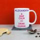 Keep Calm and Drink Personalised Mug - Pink