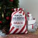 North Pole Striped Personalised Christmas Sack