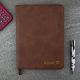 Inscribed Heart Brown Personalised Compendium