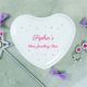 Stars Personalised White Heart Jewellery Box