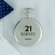 Date Of Birth Silver Covered Pocket Watch