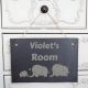 Child's Room Personalised Elephant Slate Sign