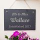 Wedding Date and Name Engraved Slate Sign