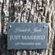 Personalised Just Married Scripted Slate Sign