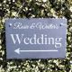 Wedding Arrow Personalised Slate Sign