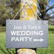 Wedding Party Direction Personalised Slate Sign