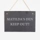 Their Den Personalised Slate Sign