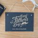 Happy Father's Day Moustache Personalised Slate Sign