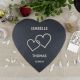 Two Hearts Personalised Slate