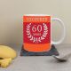 Personalised Ceramic Mug - Orange Birthday Stripes