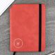 Monogram Circle Red Personalised Notebook