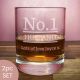 No.1 engraved whisky glass