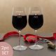 Love heart personalised engraved wine glasses