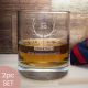 Personalised whisky glass with a name and message