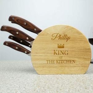 King Of The Kitchen 5pc Wooden Knife Set