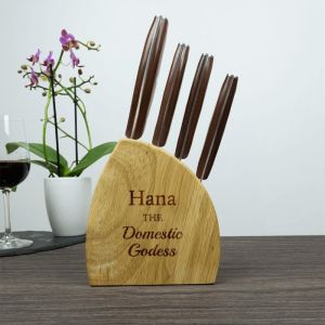 Domestic Goddess 4pc Wooden Knife Set