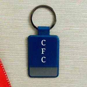 Personalised Initials Blue Key Ring
