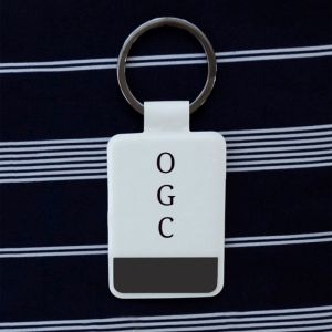 Personalised Initials White Key Ring