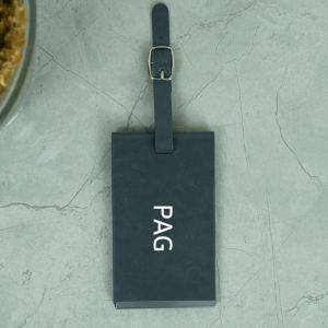 Grey Luggage Tag With Initials