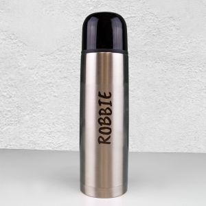 Your Name Silver Vacuum Flask