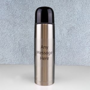 Personalised Silver Thermal Flask