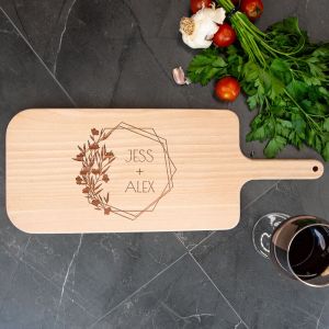 Floral Personalised Wooden Serving Board