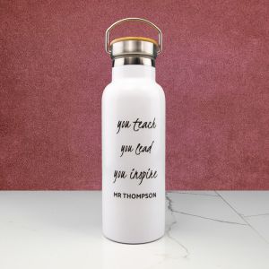 Inspire Message White Sports Bottle