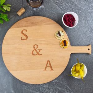Initials Personalised Round Serving Board
