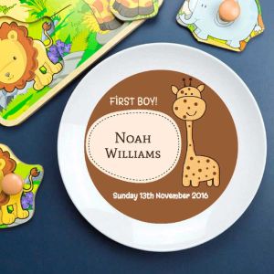 Personalised First Boy Plate