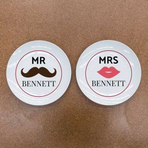 Personalised Mr & Mrs Ceramic Plate