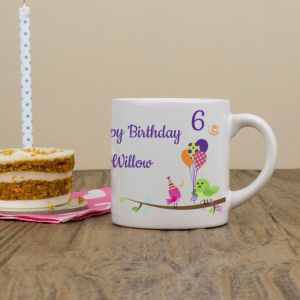 Birthday Bird Personalised Kids Mugs