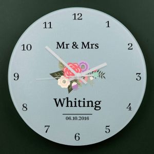 Vintage Flowers Wall Clock