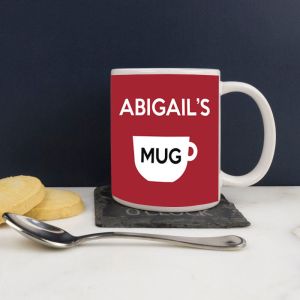 Red Base Personalised Name Mug