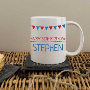 Red and Blue Flags Personalised Mug