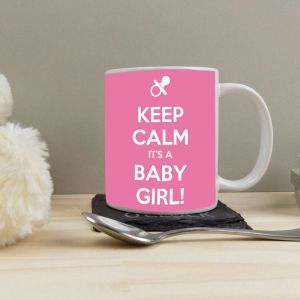 Keep Calm Baby Pink Personalised Mug