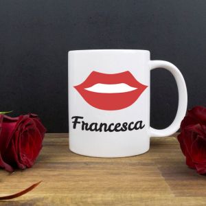 Personalised Ceramic Mug - Lips For Her