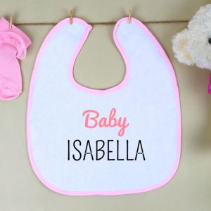 Baby Girl Personalised Bib