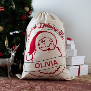 Large Christmas Personalised Santa Sack