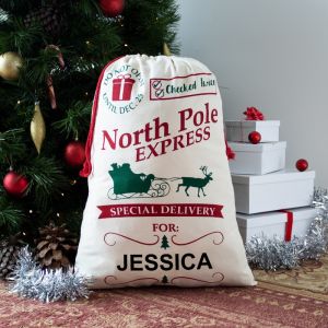 North Pole Express Personalised Santa Sack