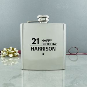 Happy Birthday Conventional Hip Flask