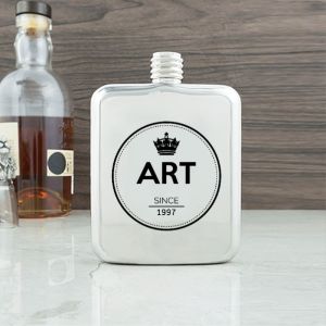 Crown Contemporary Hip Flask